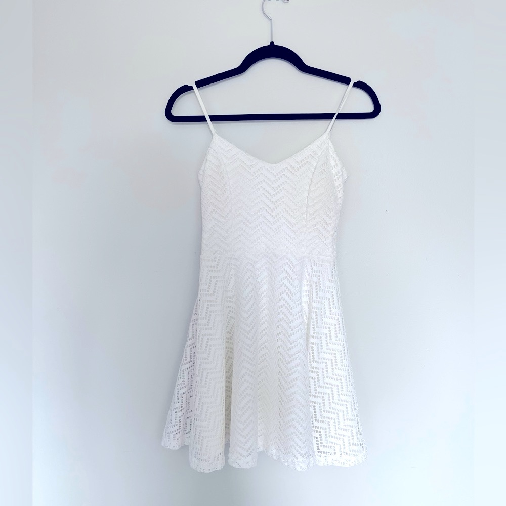 white lace dress